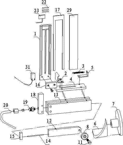 Automatic filling and feeding device of braiding machine