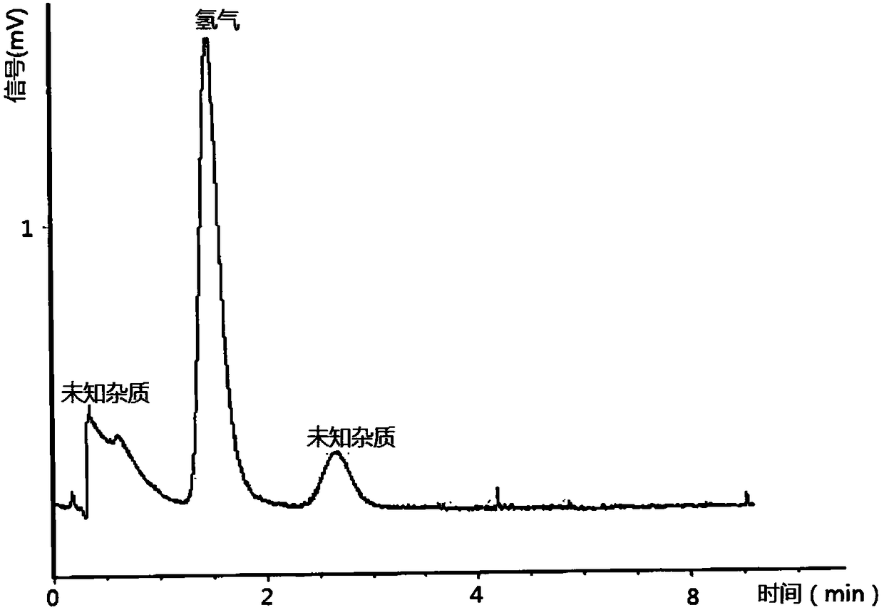 Gas-chromatography measuring method for hydrogen content in blood