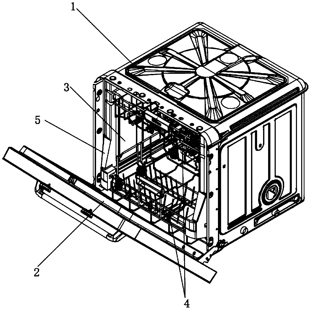 Bowl basket protection assembly and dishwasher