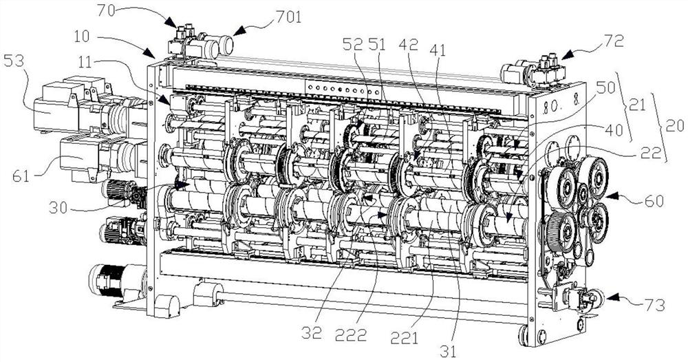 Slotting unit for digital printing production line and slotting method thereof