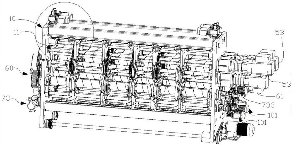 Slotting unit for digital printing production line and slotting method thereof