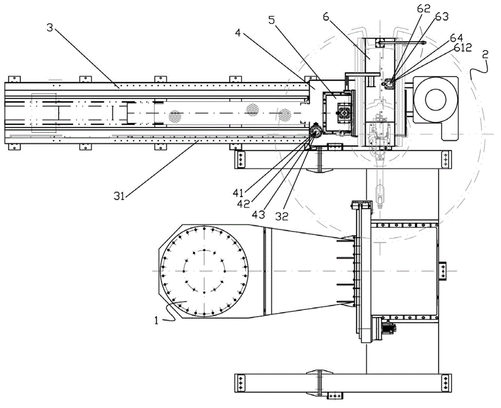 Double-layer telescopic welding robot system