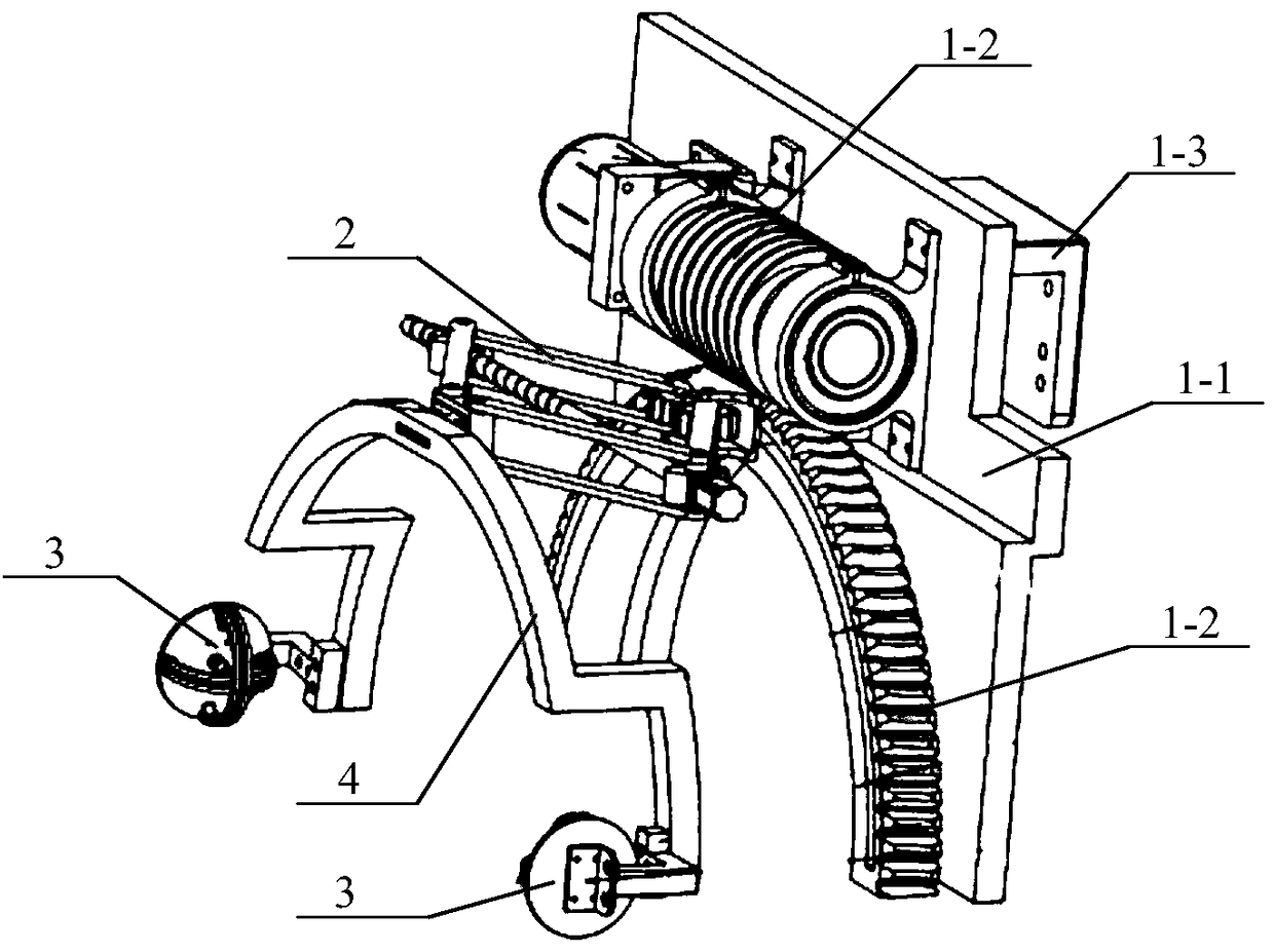 High-pressure water nozzle pose adjusting mechanism carried by underwater cleaning robot