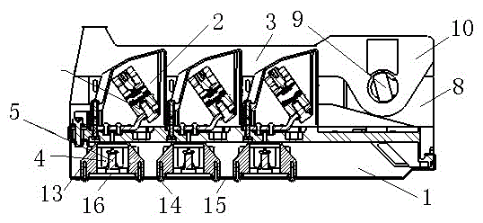 A connection method and device for the incoming and outgoing lines of a low-voltage cable branch box