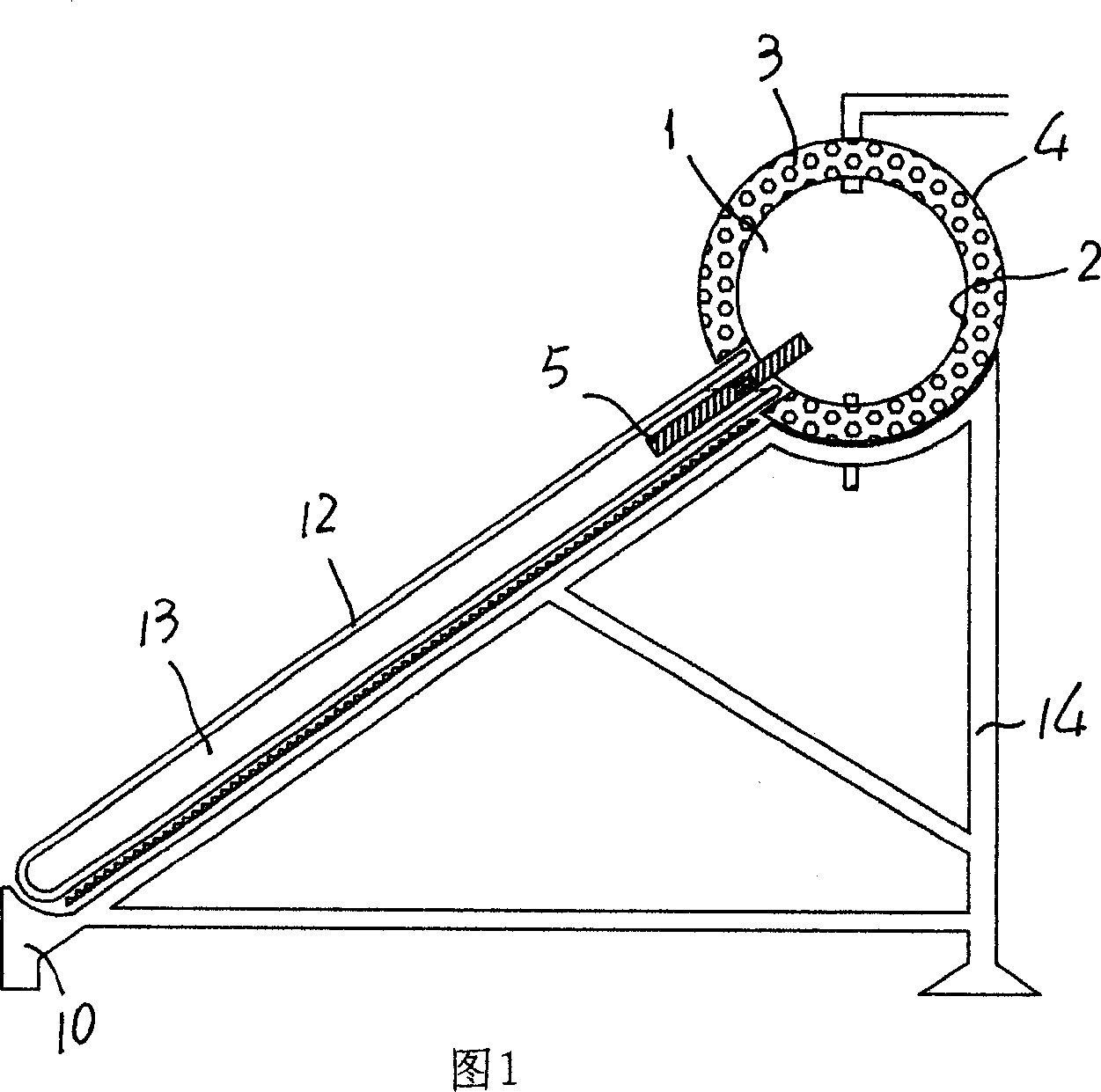 Rod insertion pressure bearing type solar energy water heater