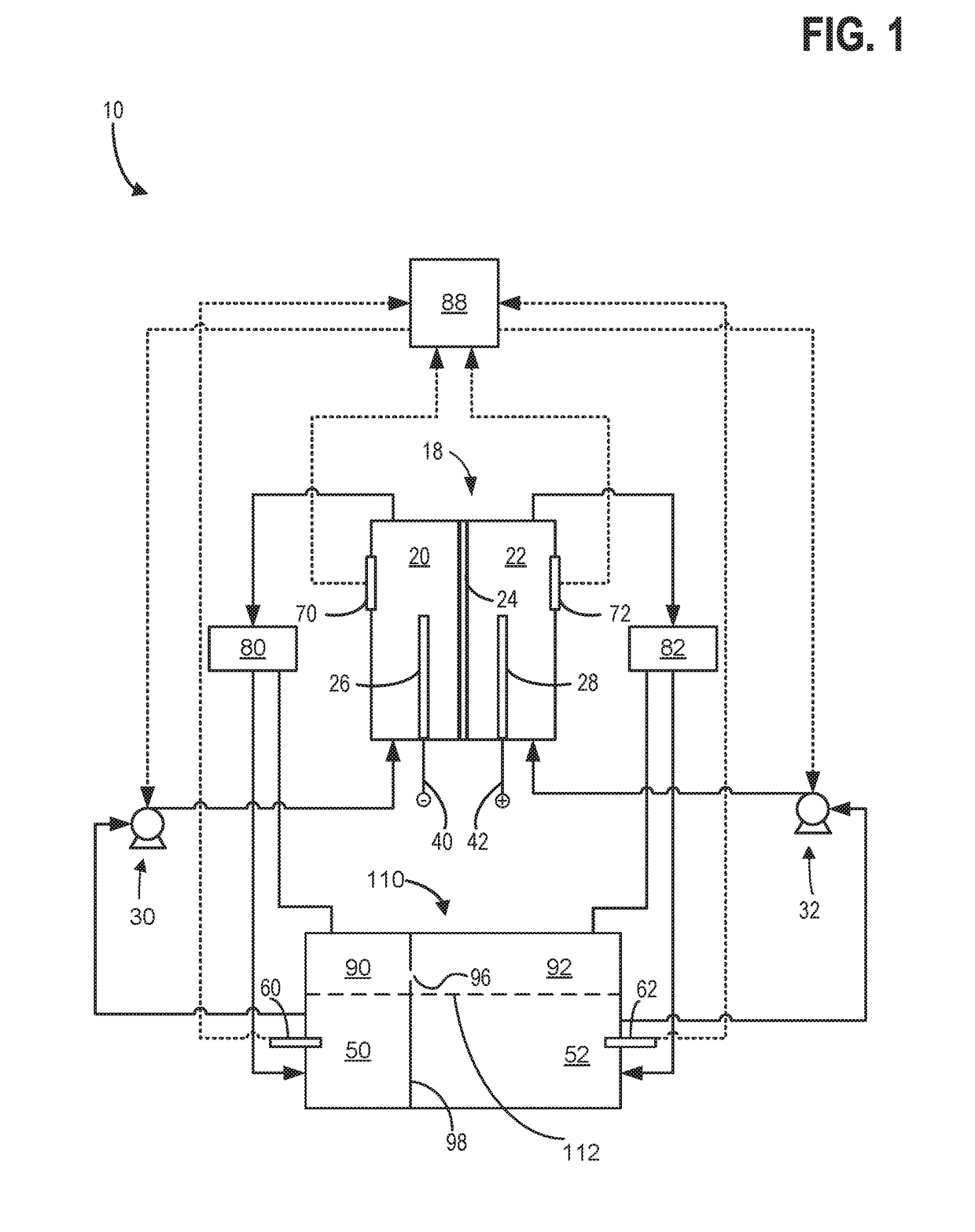 Integrated hydrogen recycle system using pressurized multichamber tank