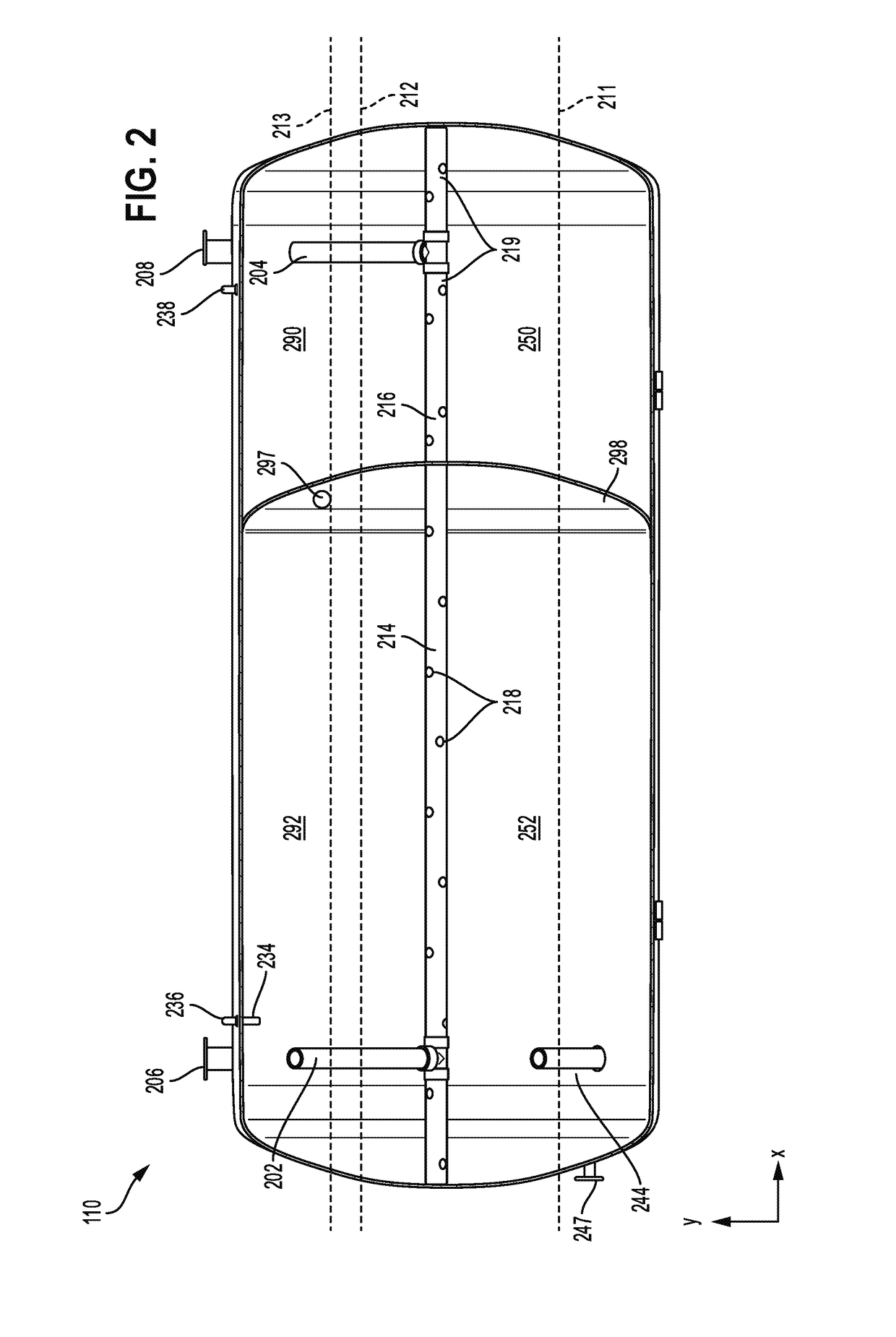 Integrated hydrogen recycle system using pressurized multichamber tank