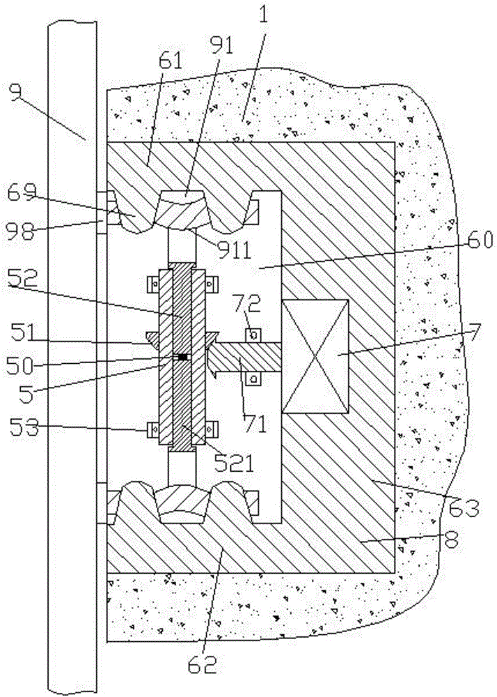 Novel installation assembly of wall-hung liquid crystal display television