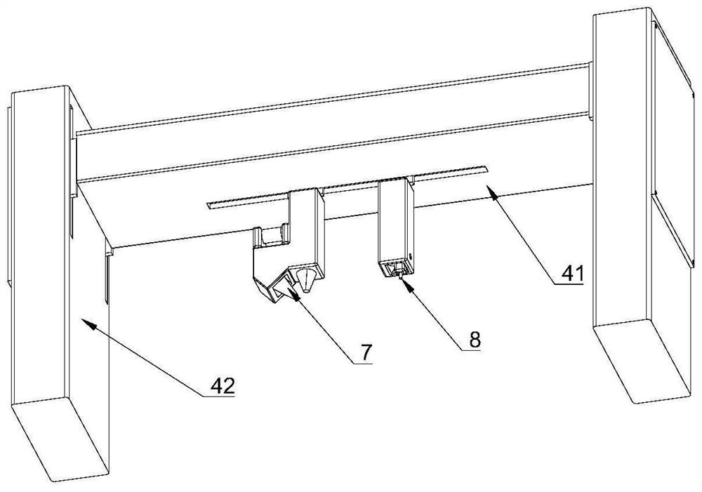 Method and device for rapidly forming space curved surface in additive and subtractive double-station mode