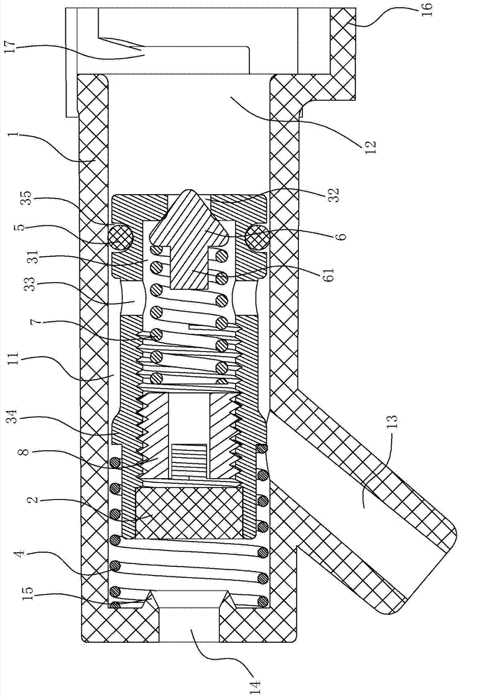 Anti-negative-pressure water nozzle