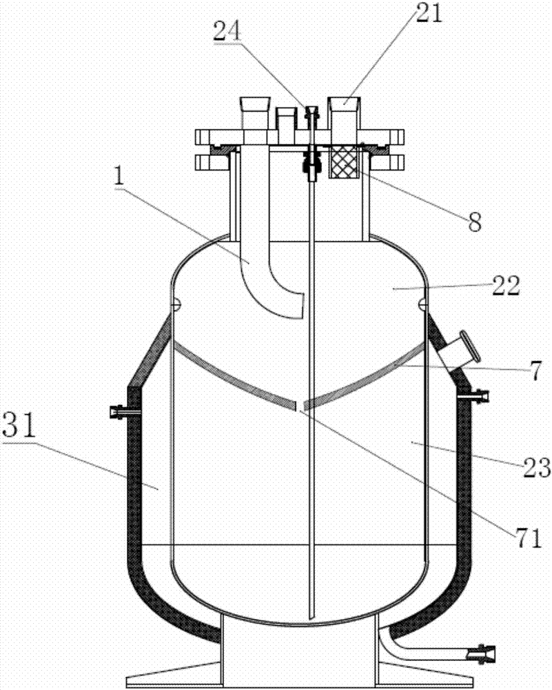 Nitrogen tetroxide leakage collection device and method