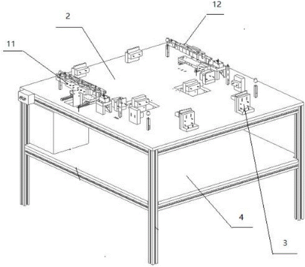 Glass mounting table for panoramic sunroof