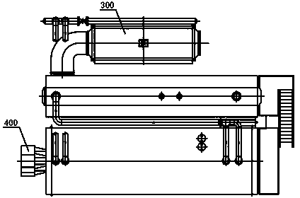 Large-module assembled high-efficiency condensing gas-fired hot water boiler