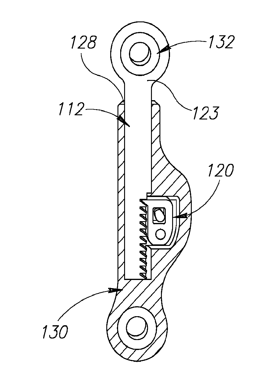 Ratcheted spinal device