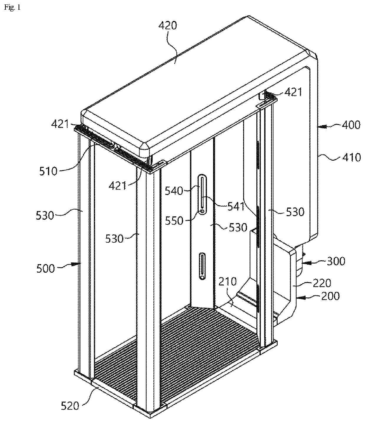 Hygiene management device for entrance hall