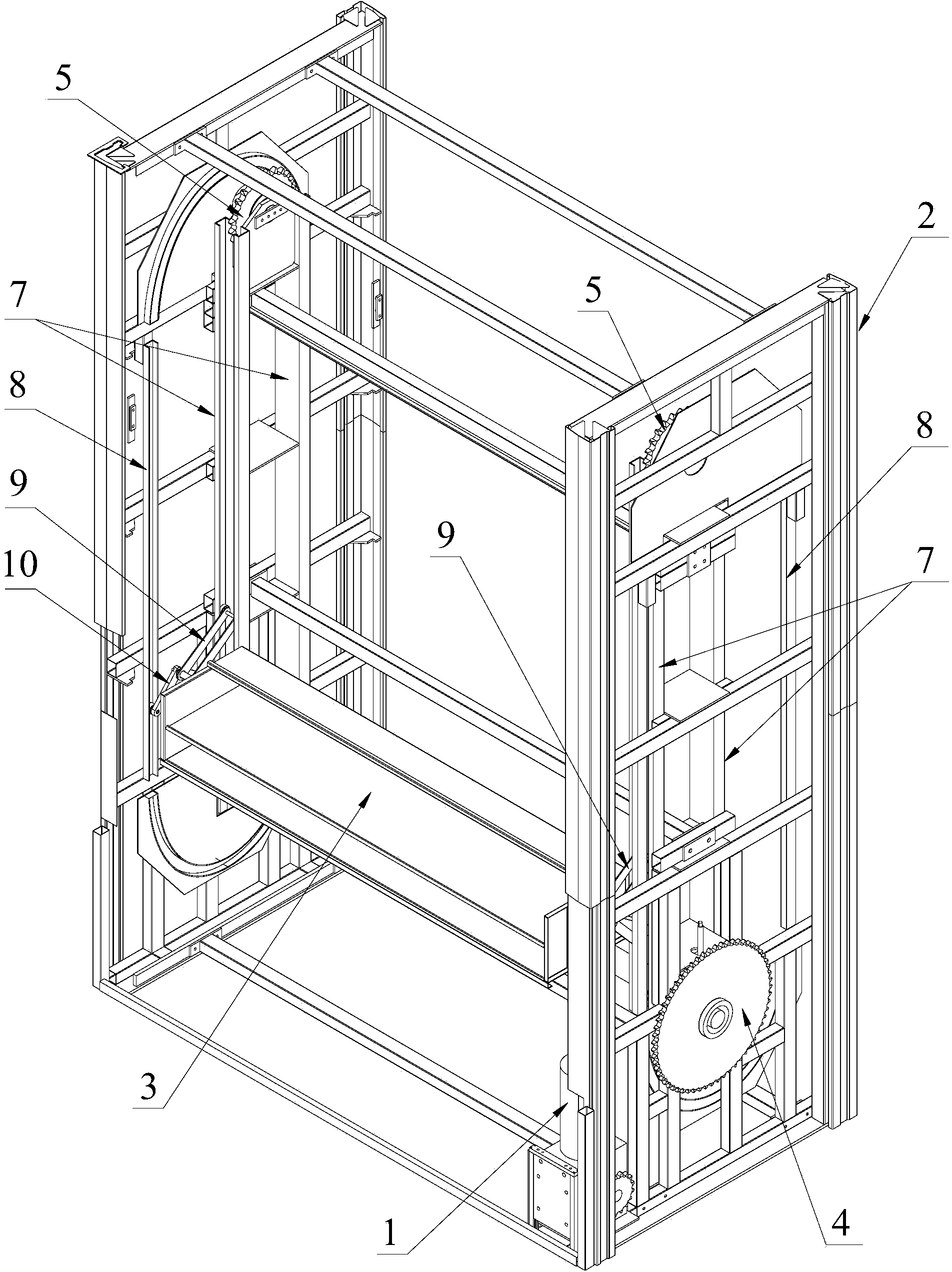 Numerical-control vertical-rotation repository