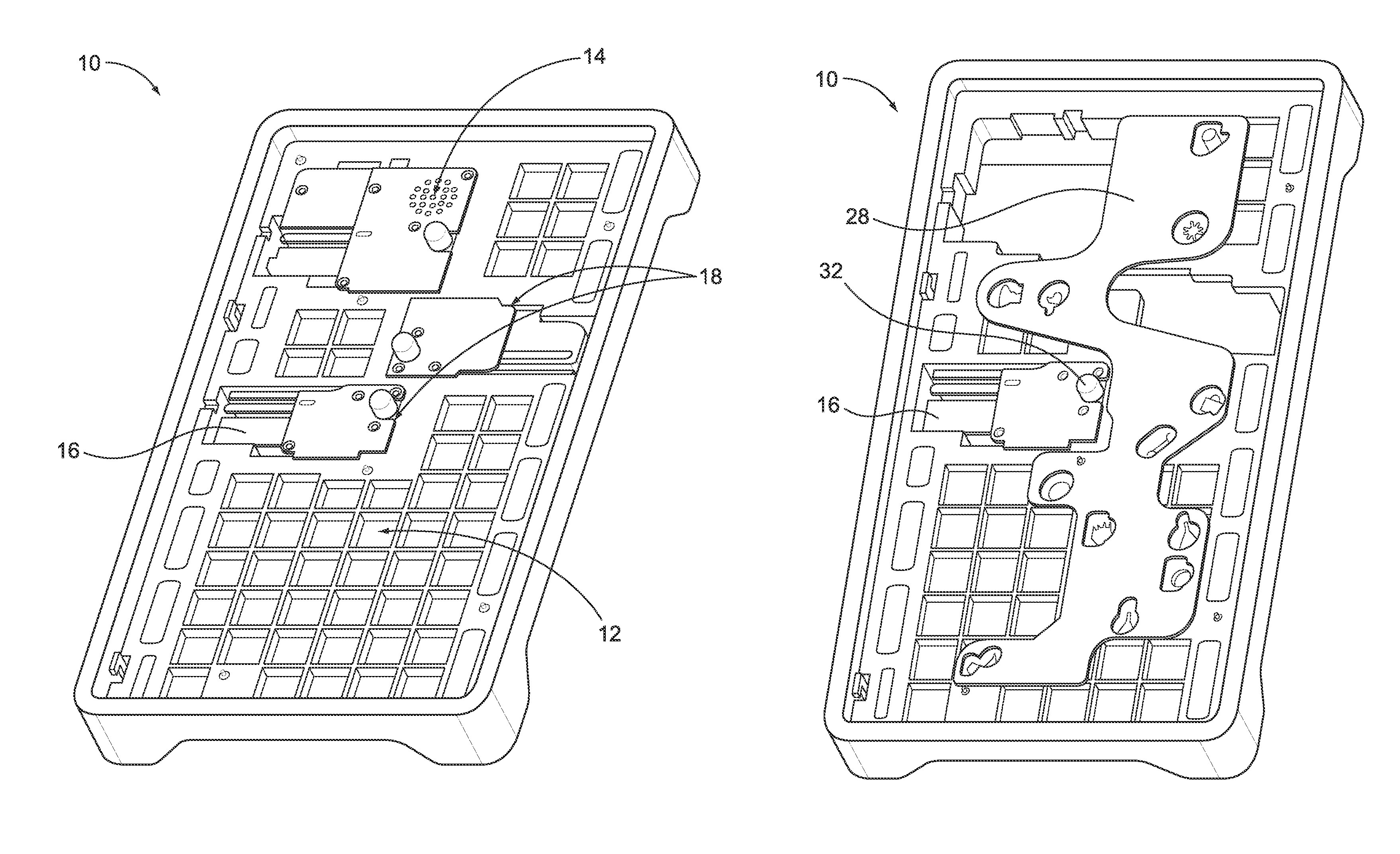 Base frame for game using an electric probe in adaptable configurations