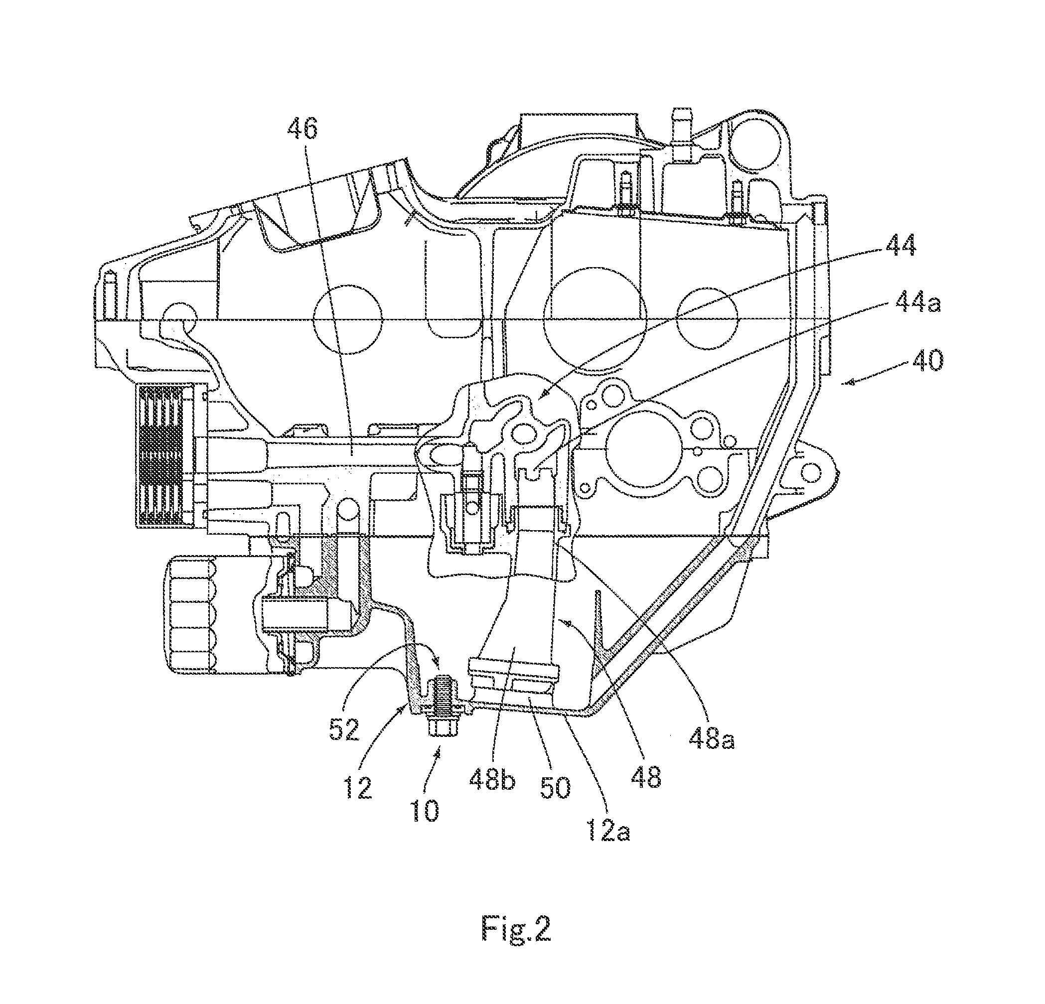 Drain Bolt Mounting Structure