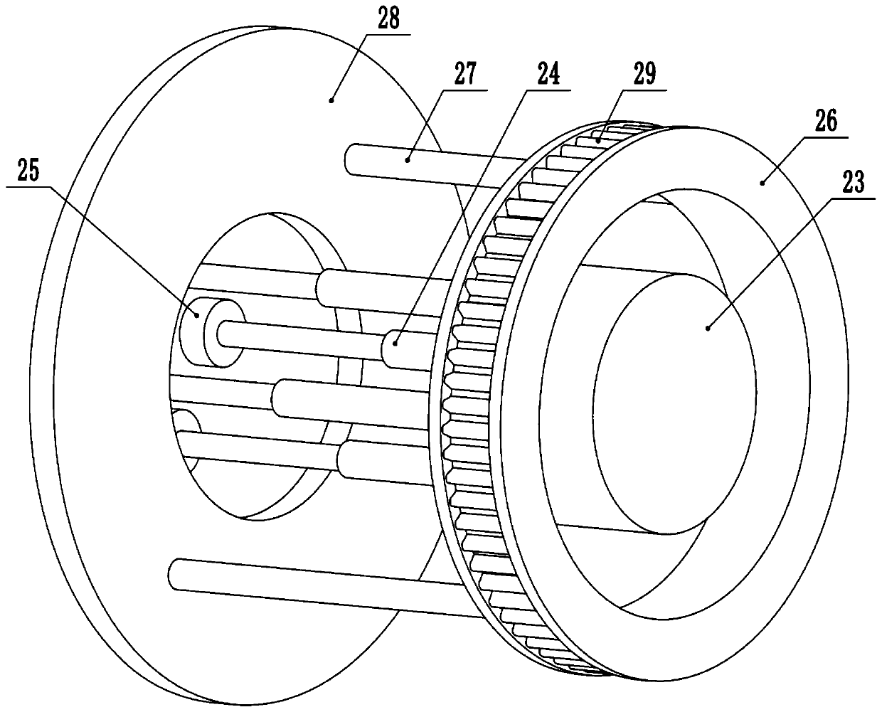 Automatic burr grinding device for mechanical accessories