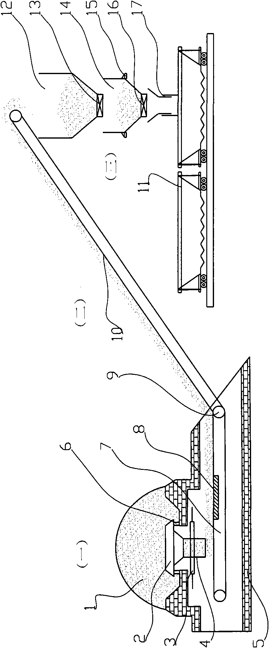 Method and system for transporting and loading bulk materials in storage yard