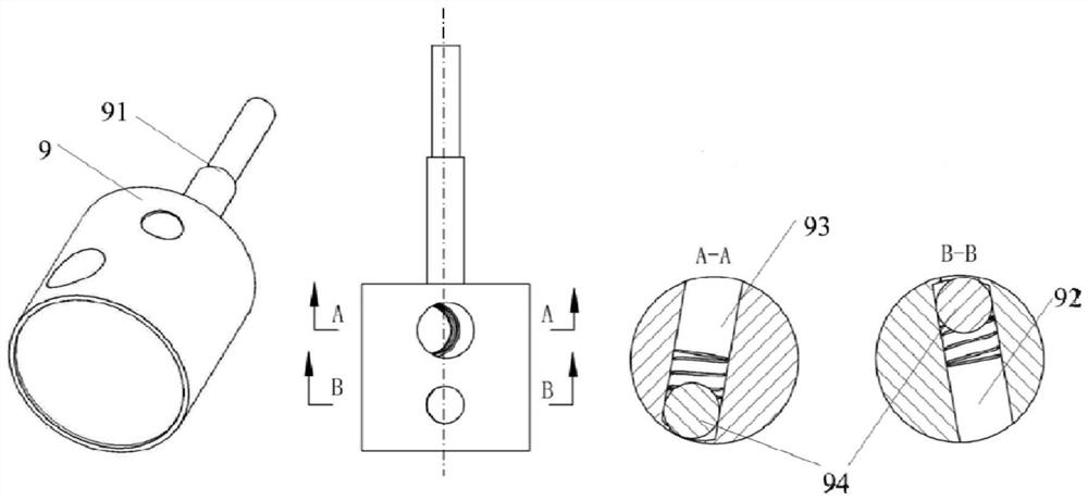 Single-circuit bidirectional flow pre-adjustment damping cylinder for intelligent knee prosthesis