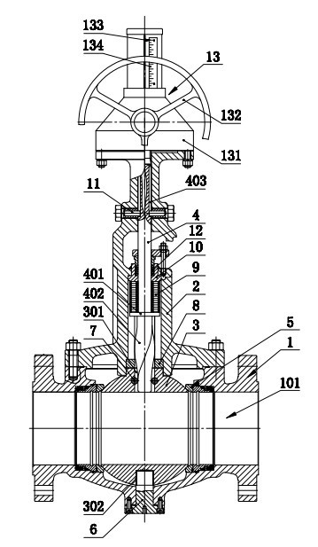 Corrugated pipe ball valve