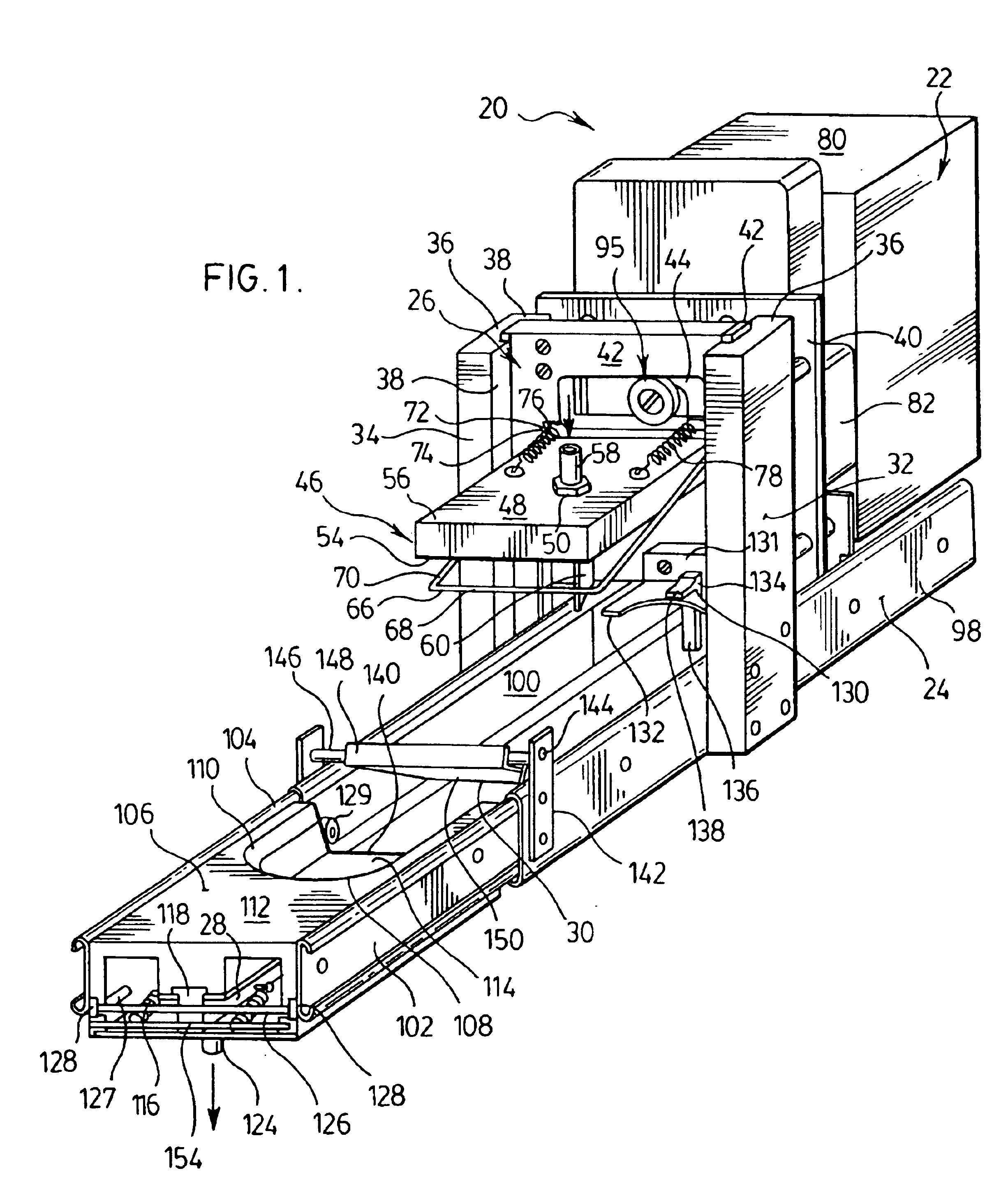 Beverage dispensing machine including cartridge ejector assembly