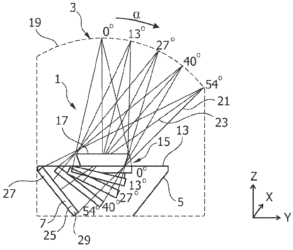 Tomosynthesis mammography system with enlarged field of view