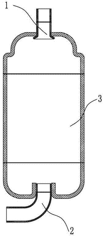 Liquid reservoir air inlet and outlet pipe and manufacturing method as well as application thereof