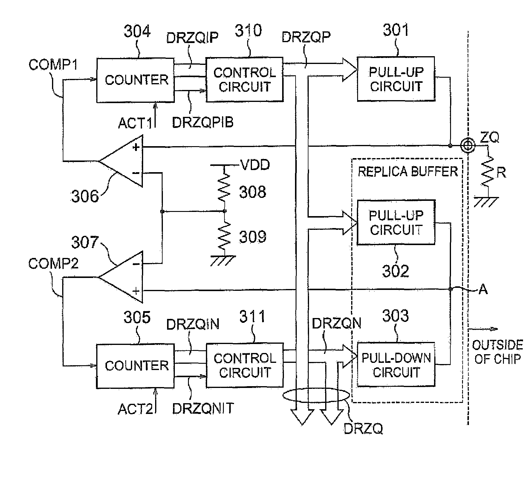 Calibration circuit and semiconductor device incorporating the same