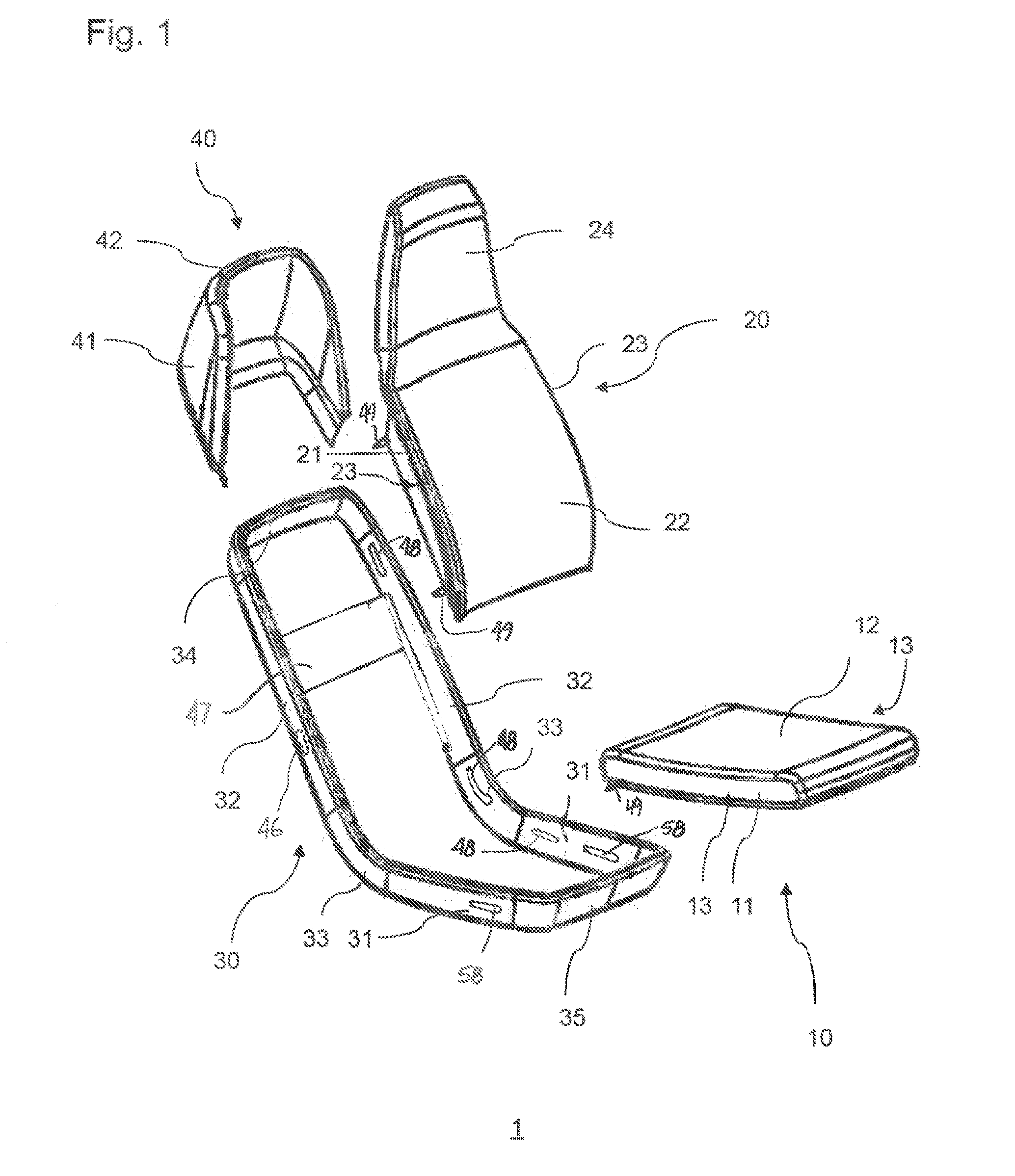 Vehicle seat, in particular a passenger seat for a bus