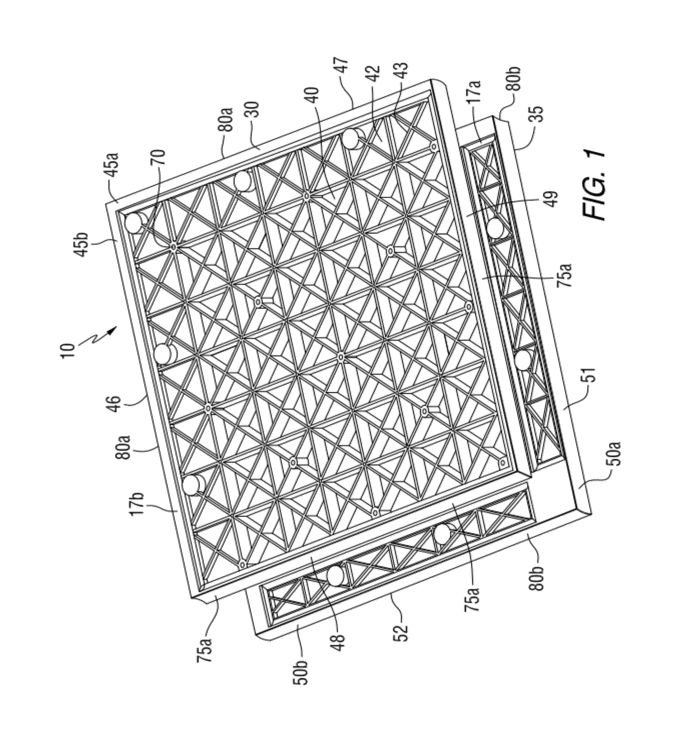 Heavy duty modular flooring and roadway device