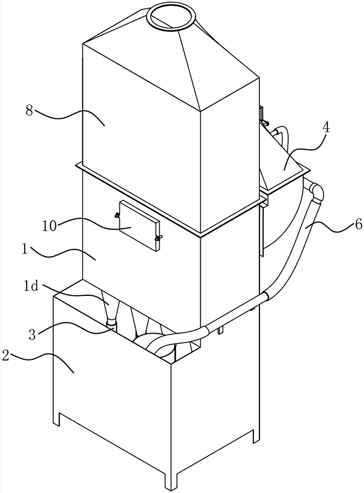 Wet type multi-pipe cyclone dust removal device and dust removal system with dust removal device