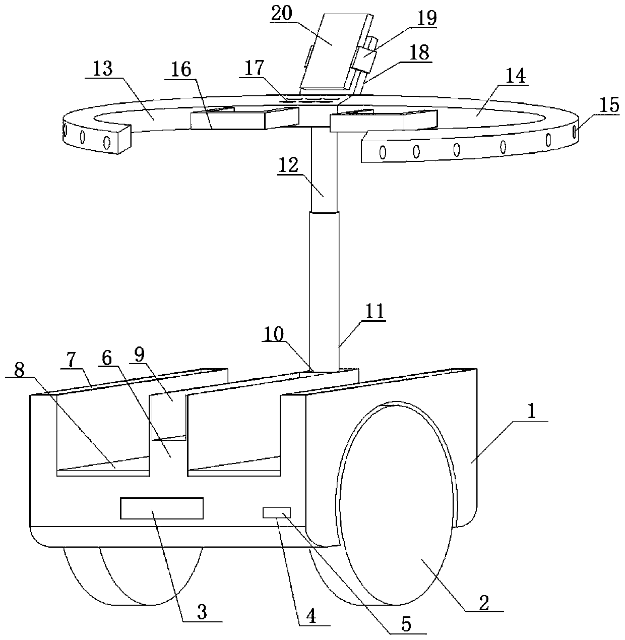 Intelligent early warning type balance car and mobile terminal system processing