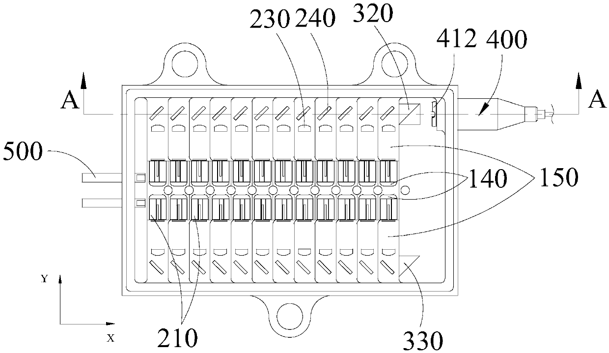 Multi-single tube large-power semiconductor laser package structure and laser