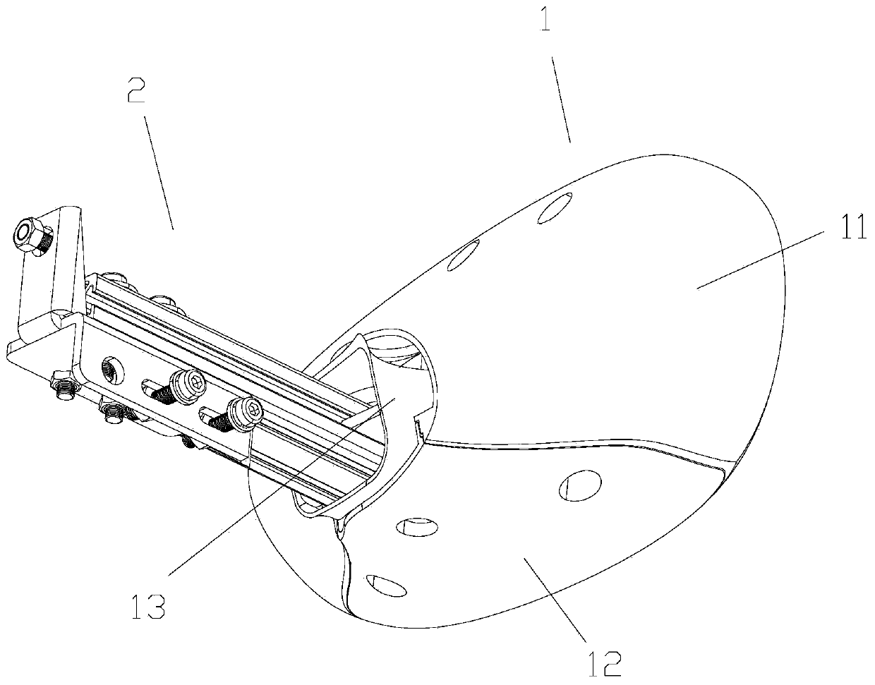 Radar mounting structure and vehicle with same