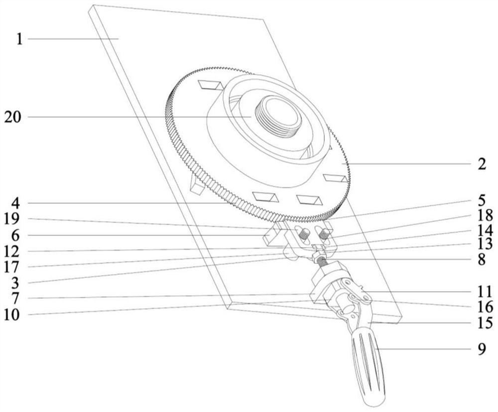 Bed body rotating and locking structure of beauty bed