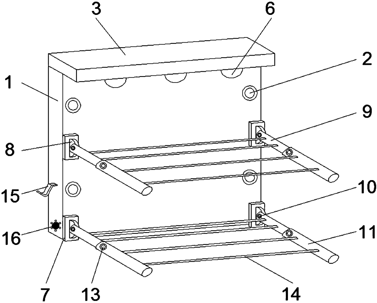 Household folding towel rack