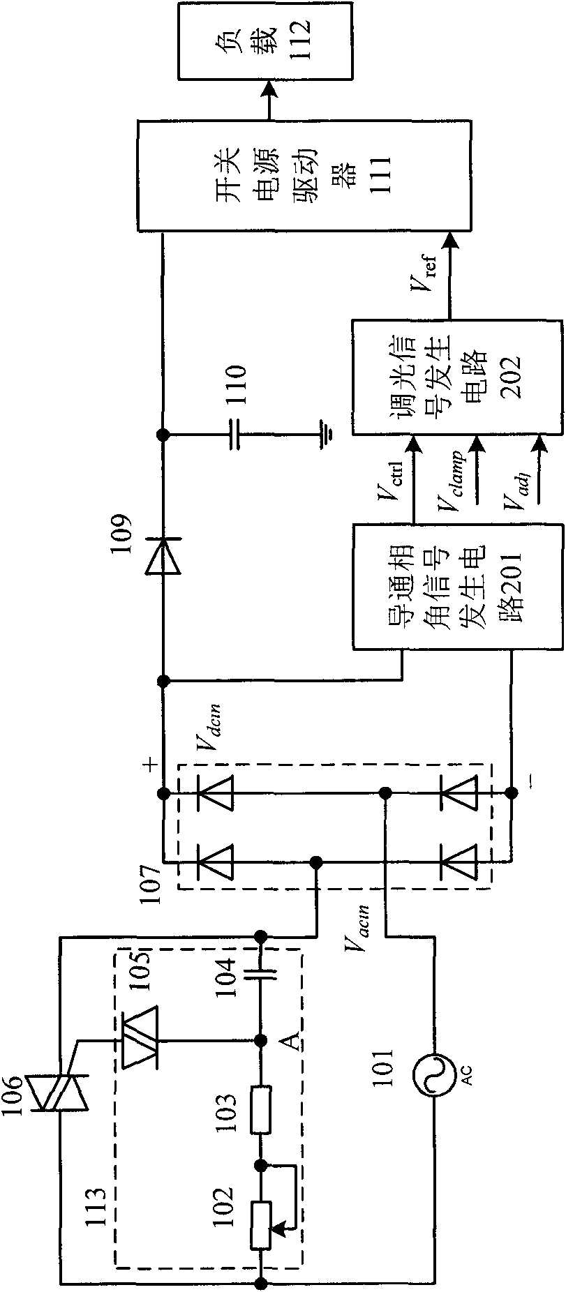 Silicon-controlled light-dimming circuit, light-dimming method and LED (light-emitting diode) driver applying the same