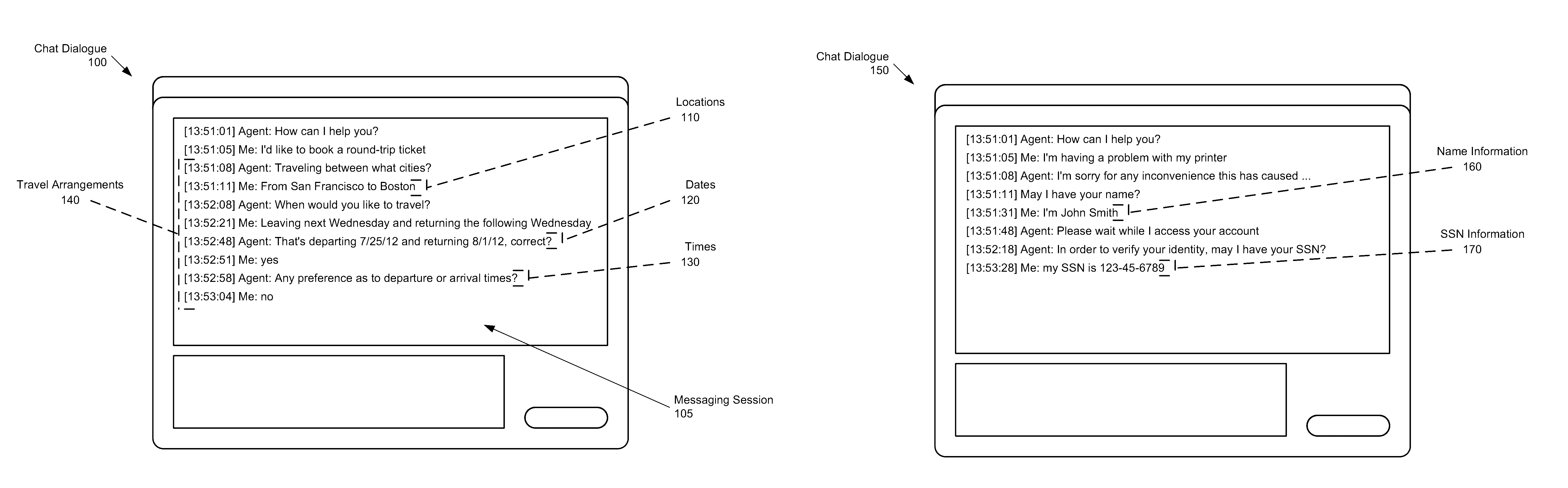 Messaging architecture configured to use an execution-enabled element to initiate an operation in an application