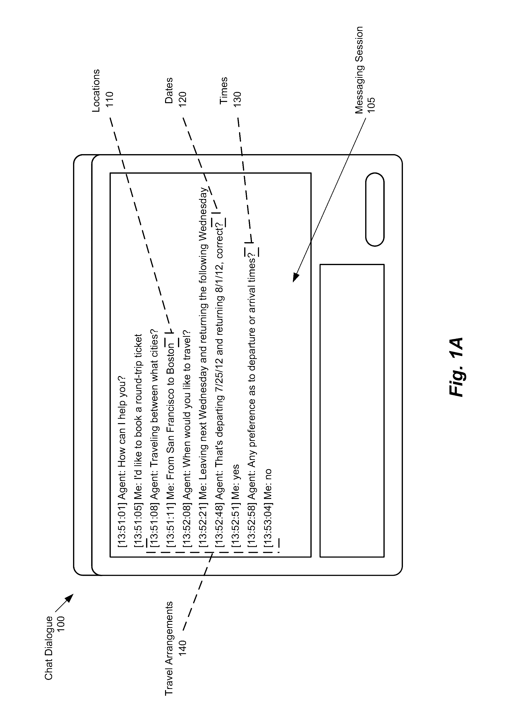 Messaging architecture configured to use an execution-enabled element to initiate an operation in an application