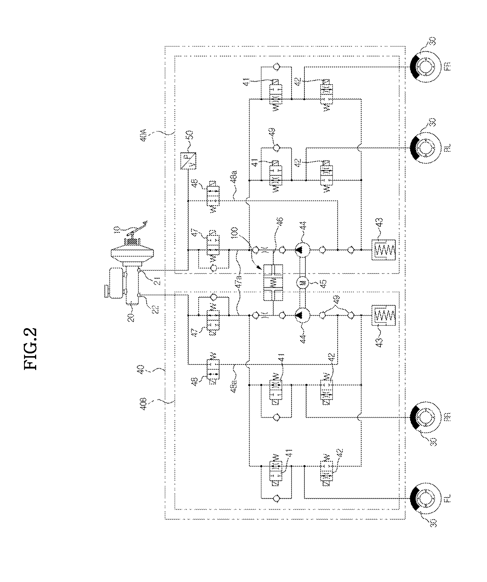 Pressure damping device for brake system