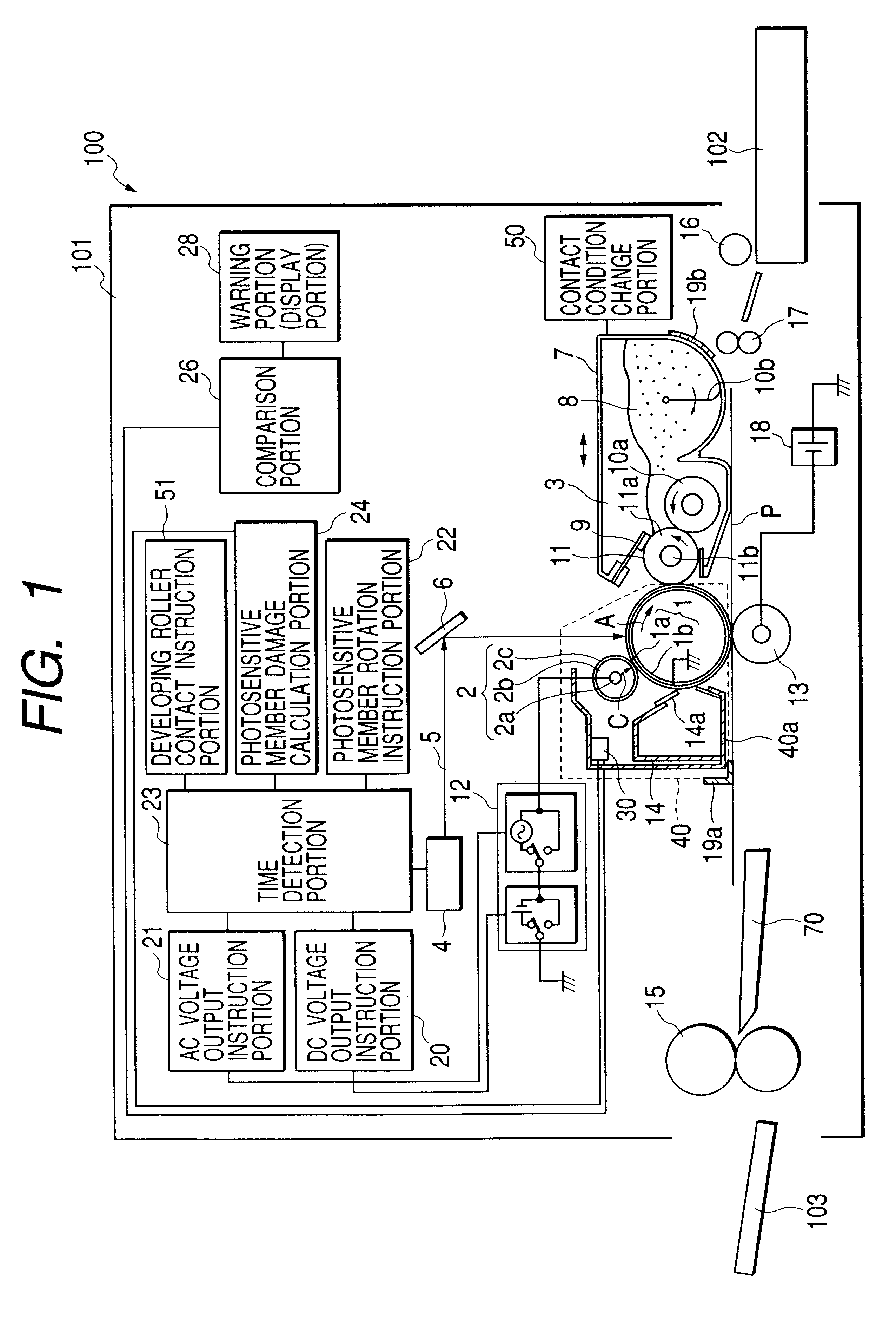 Image forming apparatus, image bearing member life detecting method, and process cartridge detachably attachable to image forming apparatus