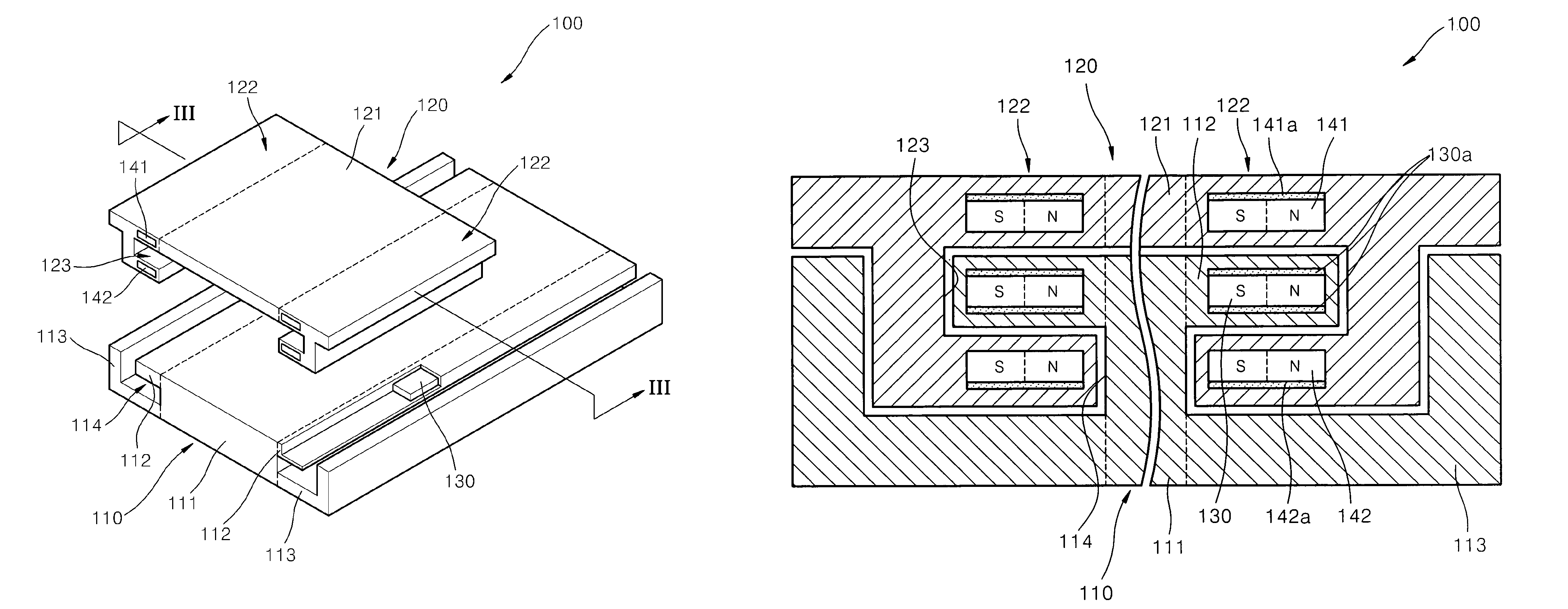 Magnetic levitation sliding structure