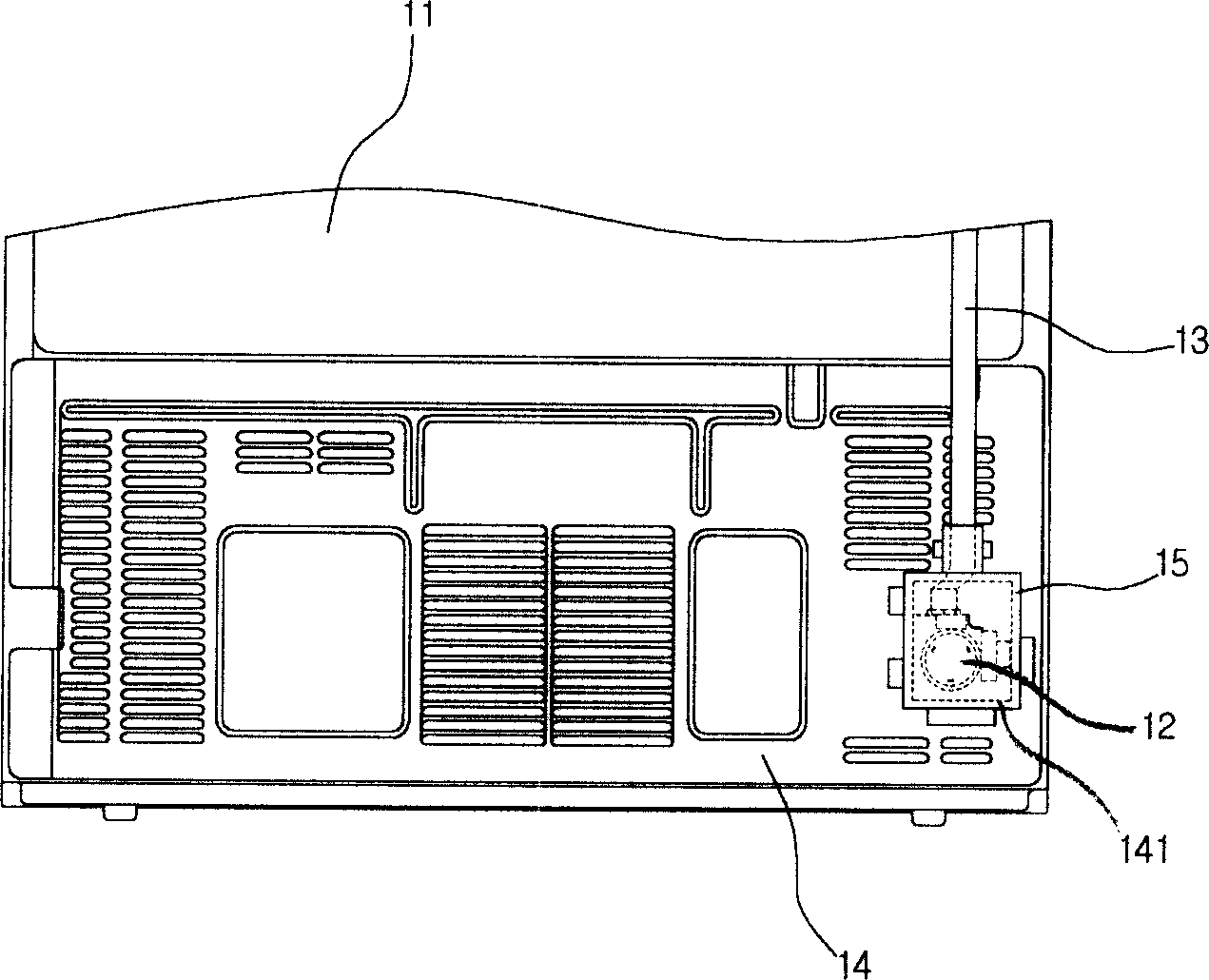 Mechanical cavity cover structure for refrigerator