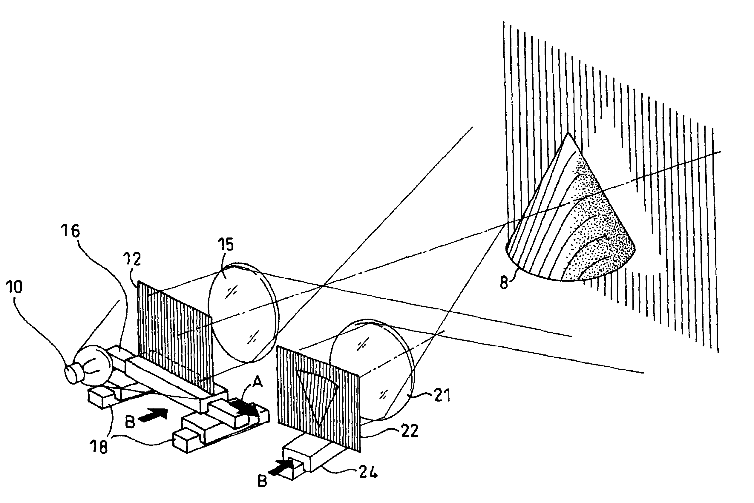 Method and apparatus for non-contact three-dimensional surface measurement