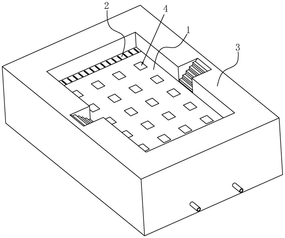 Drainage structure of sunken plaza and construction method thereof