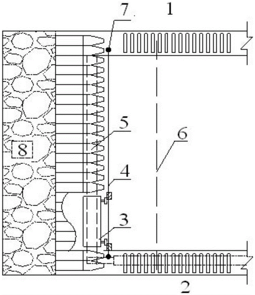 A kind of dense steel wire rope cover retraction method in coal mining face