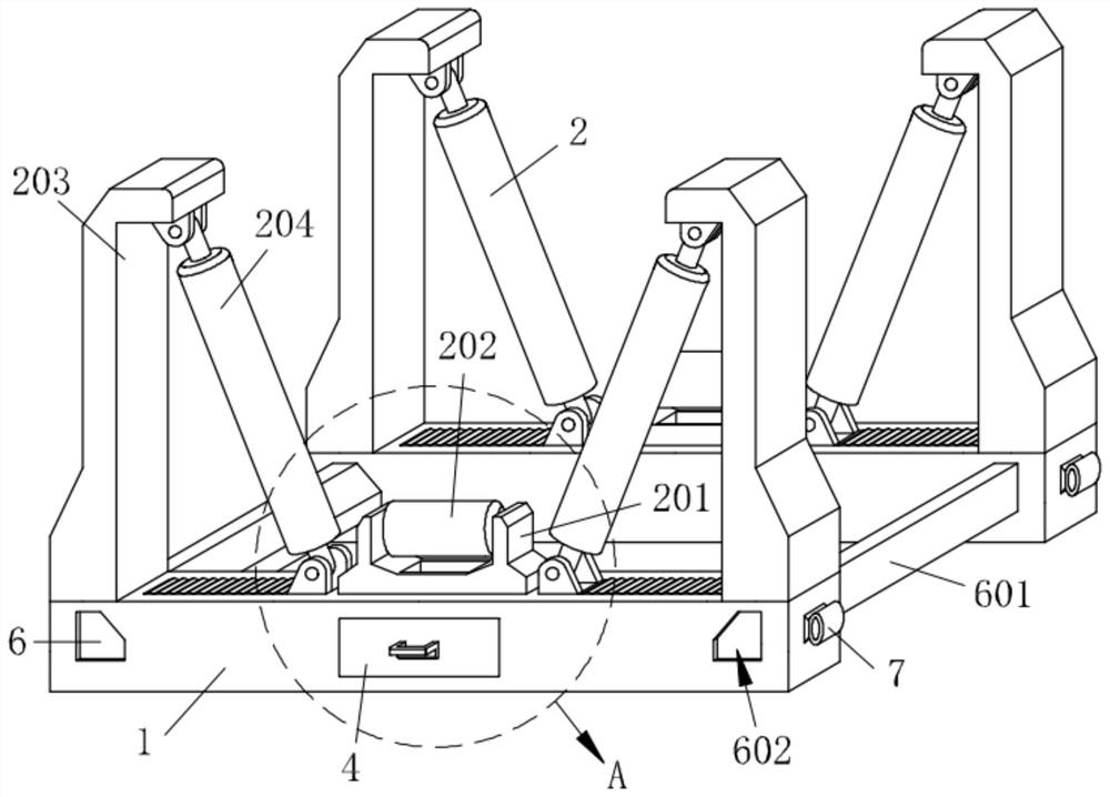 Split type rolling shaft pipeline support for electric power laying