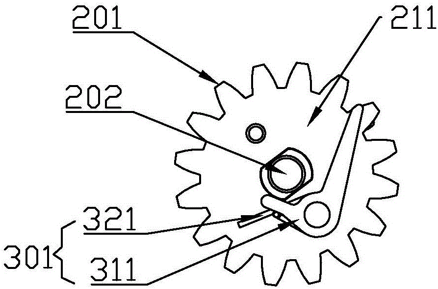 Discharge door mechanism and solid material box